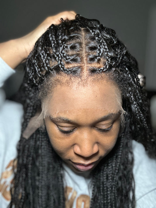 HUMAN HAIR BOHO BRAIDS HD Luxury FULL LACE Unit