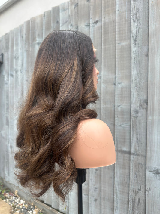 GOLDEN BLONDE HIGHLIGHT HD Luxury Lace Unit 20”