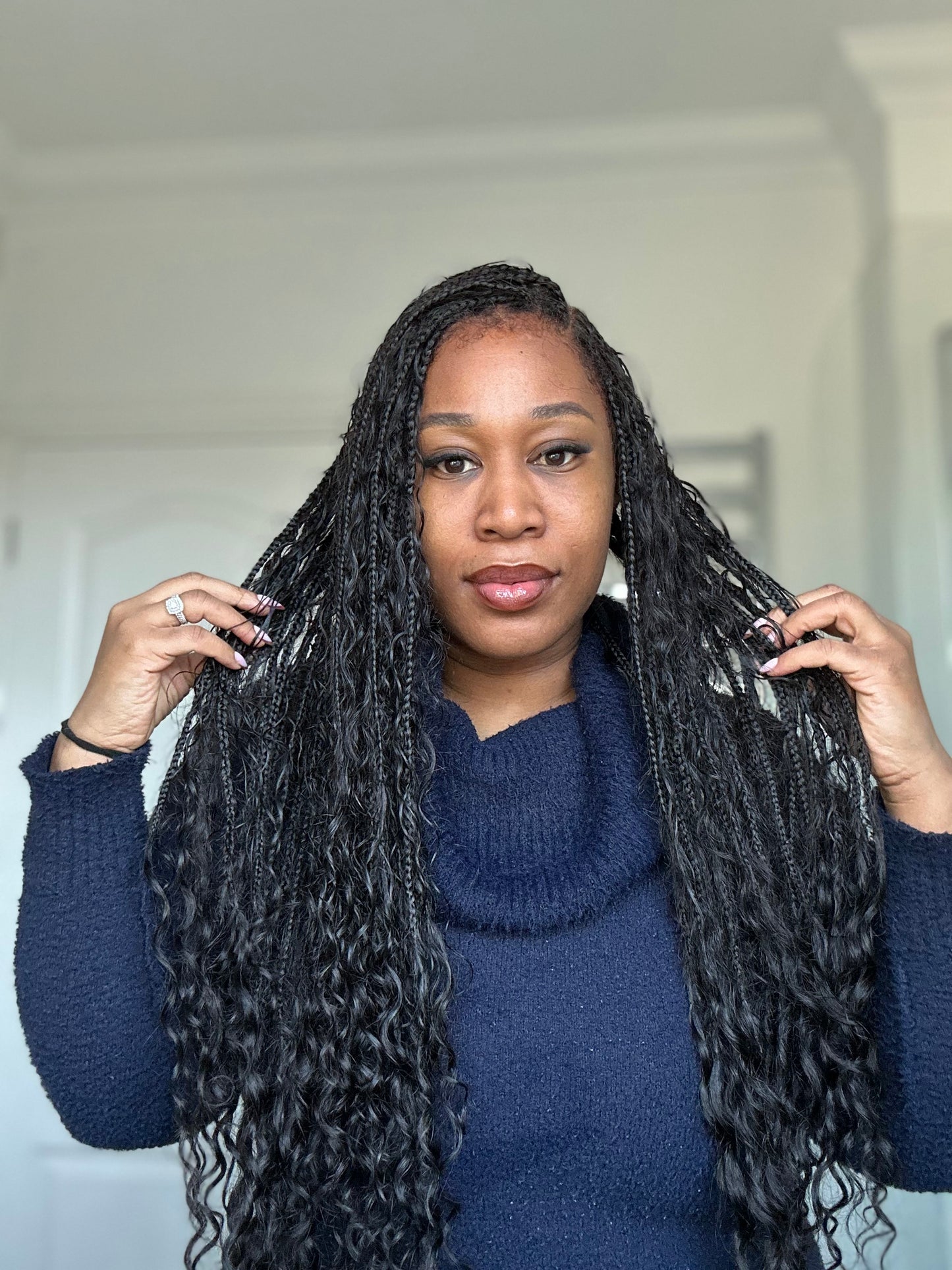 HUMAN HAIR BOHO BRAIDS HD Luxury FULL LACE Unit