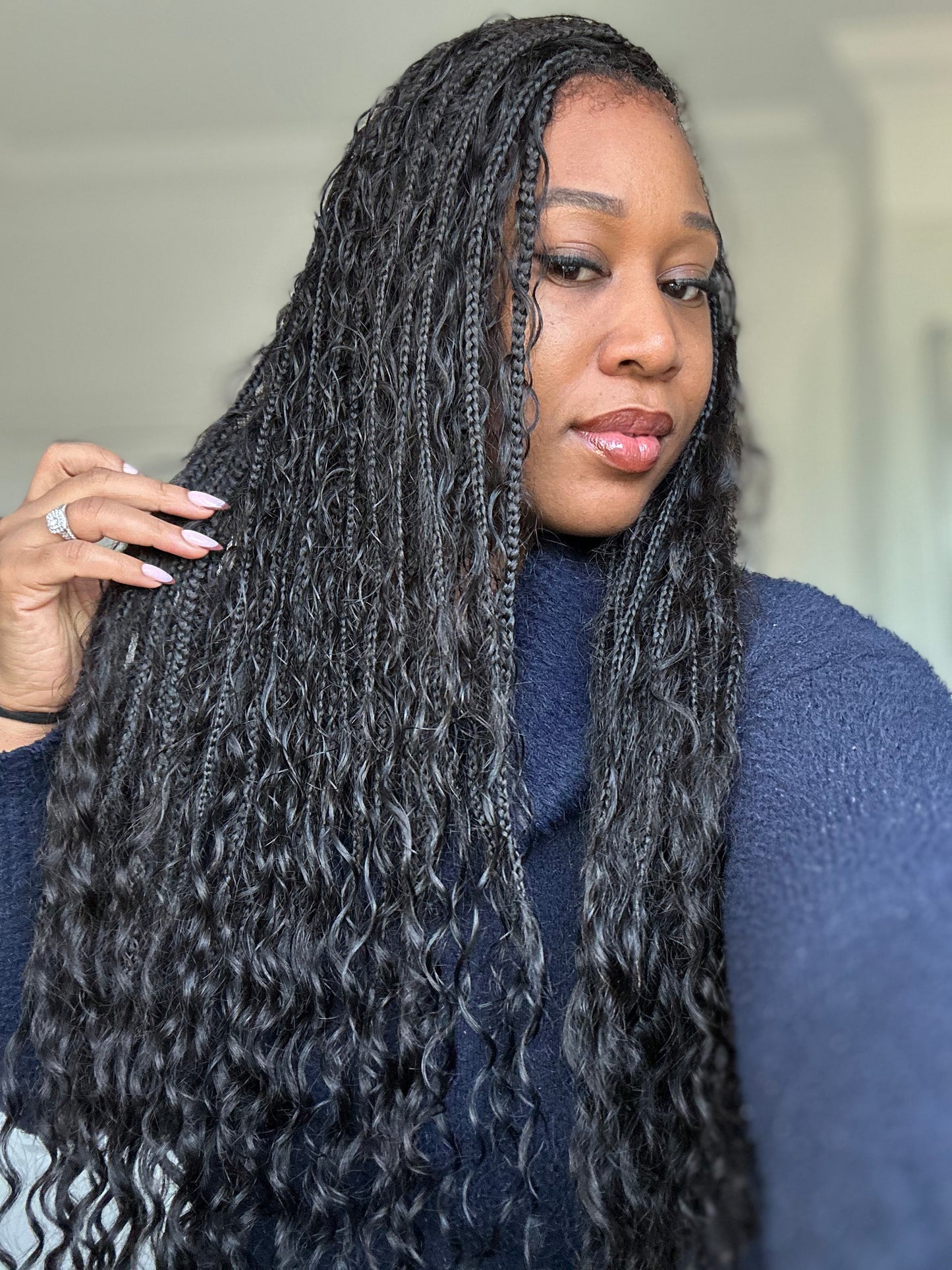 HUMAN HAIR BOHO BRAIDS HD Luxury FULL LACE Unit